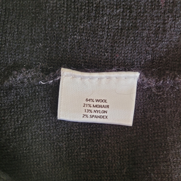Eileen Fisher wool mohair black short cardigan - Picture 7 of 8